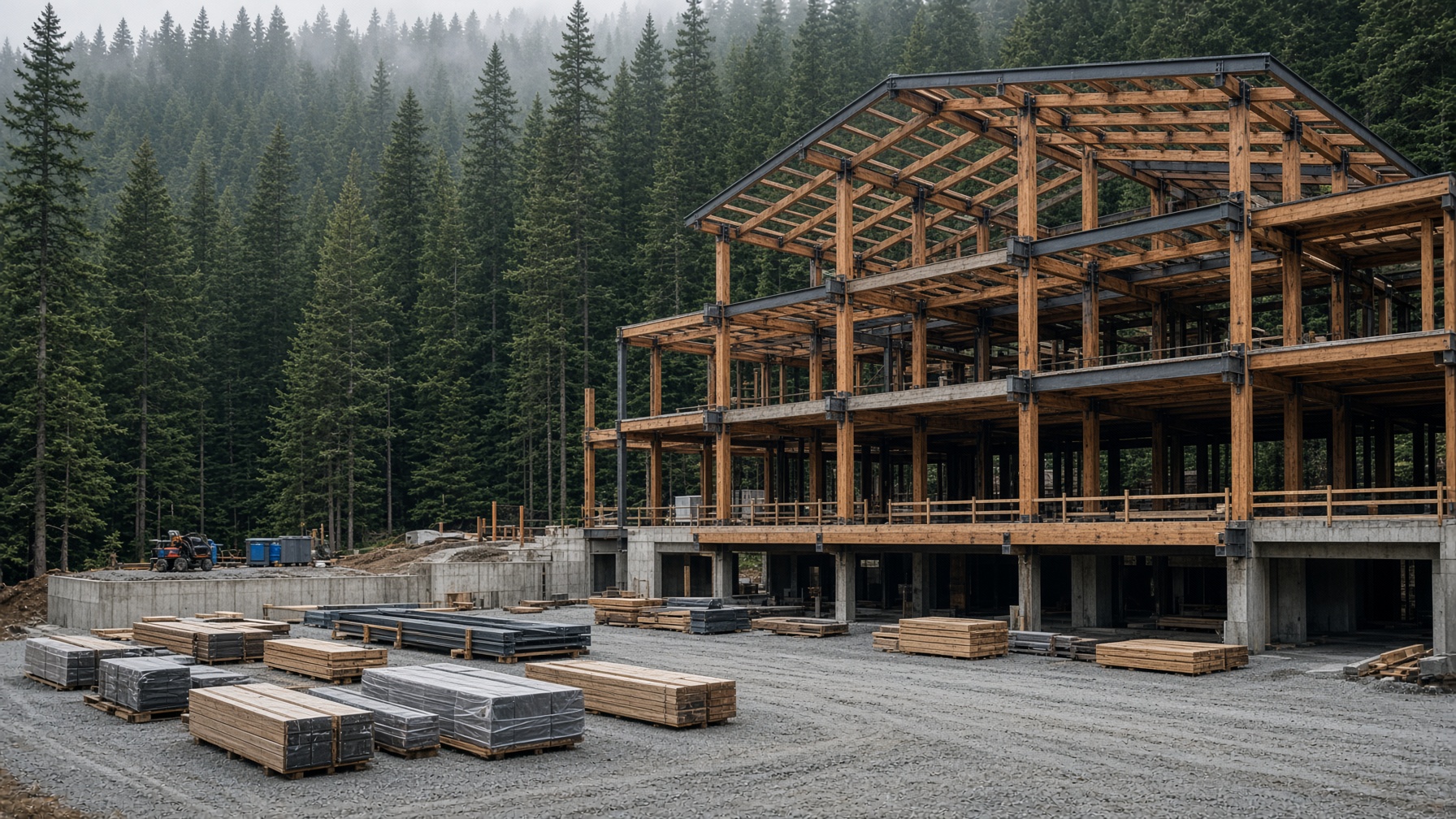 An organized Hasler construction site on the North Shore