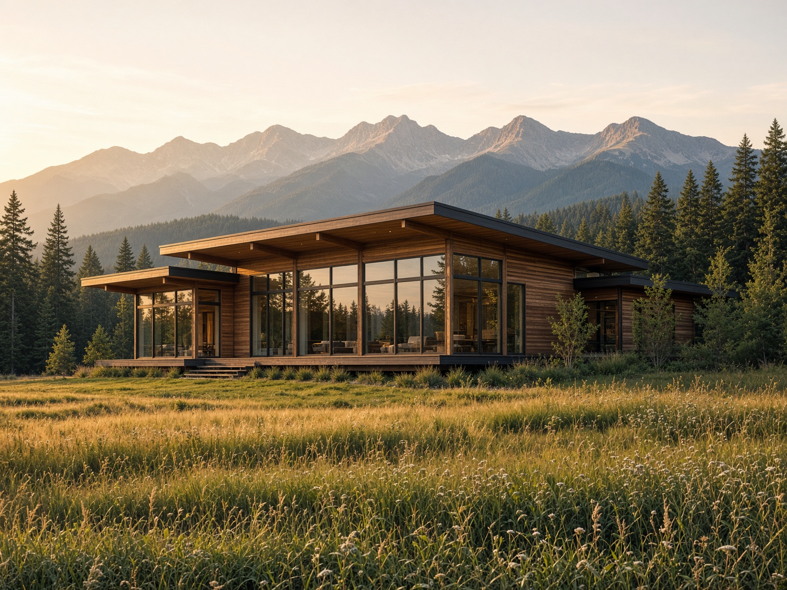 Valleyhouse in the meadow